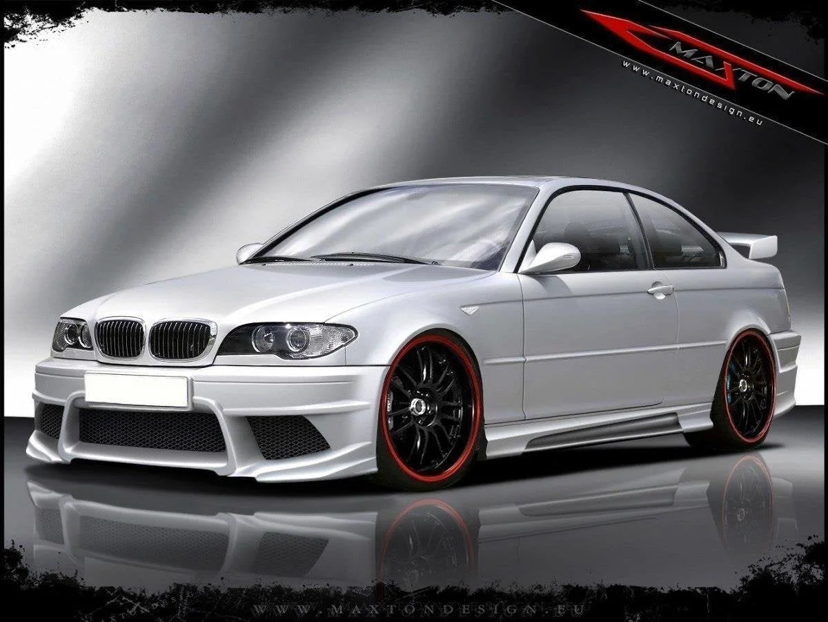 Maxton Seitenschweller-Ansätze BMW 3er E46 & Generation V – Schwarz glänzend/matt