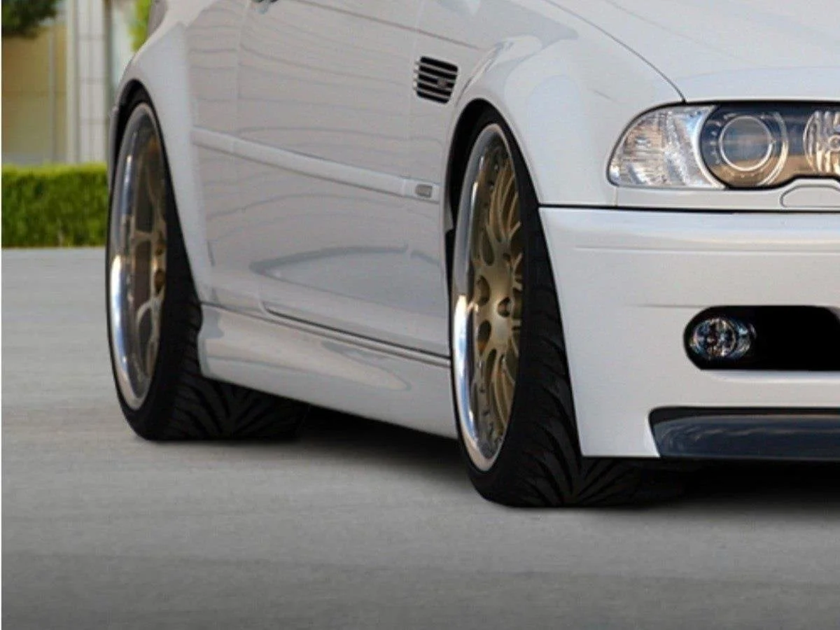 Maxton Seitenschweller-Ansätze für BMW 3er E46 & M3 LOOK – Schwarz glänzend/matt