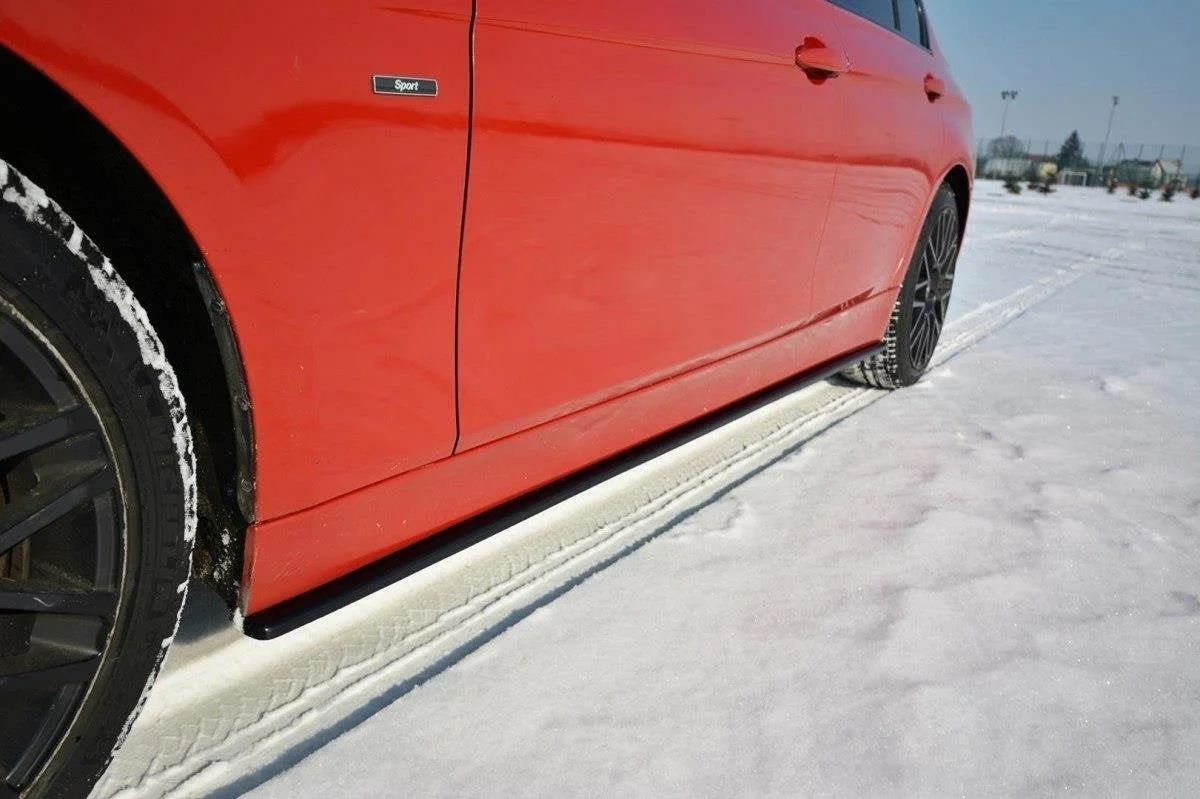 Maxton Design Seitenschweller-Ansätze für BMW 3er F30 – Schwarz glänzend