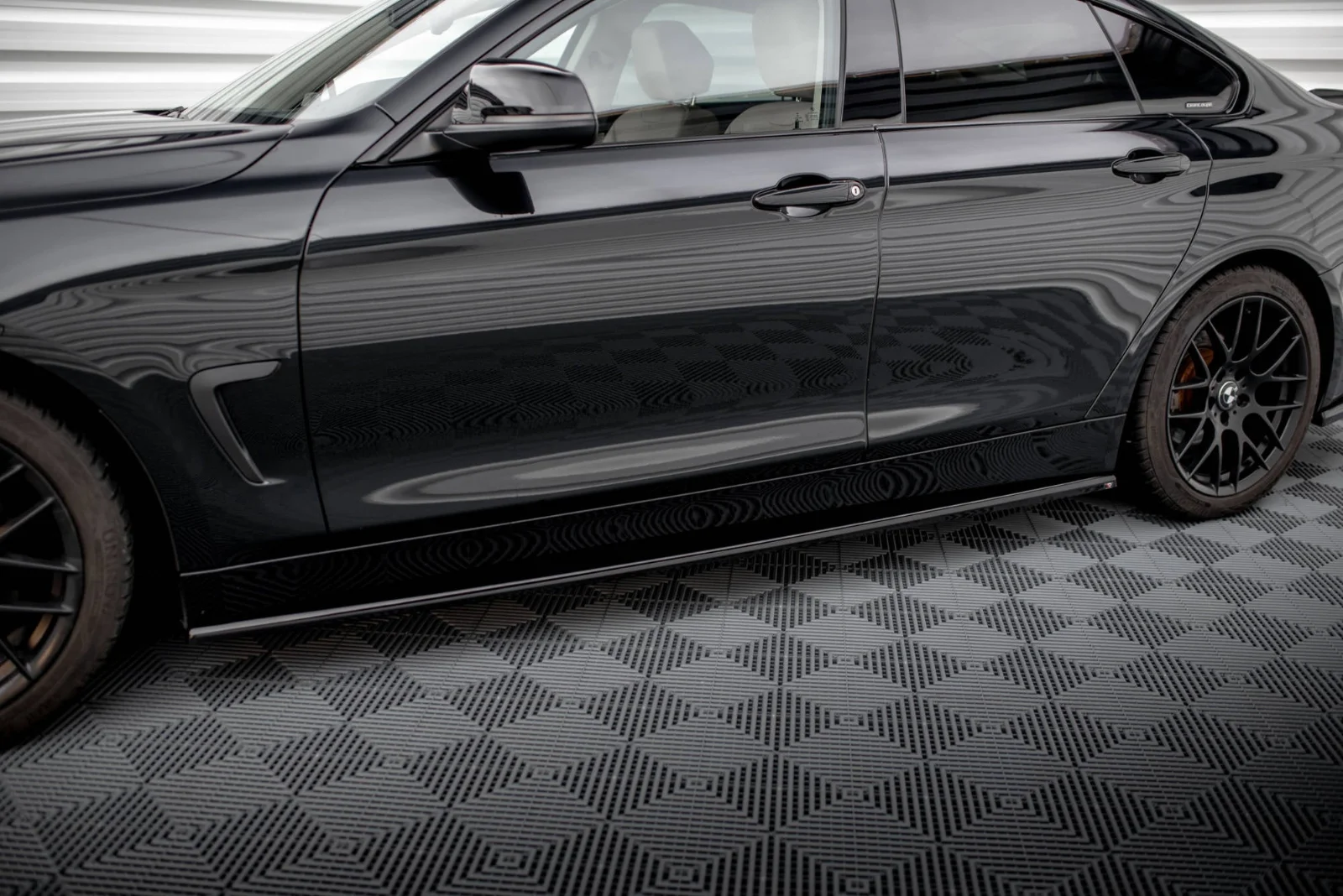 Maxton Seitenschweller-Ansätze für BMW 4er F32 F36 F33 – Schwarz glänzend
