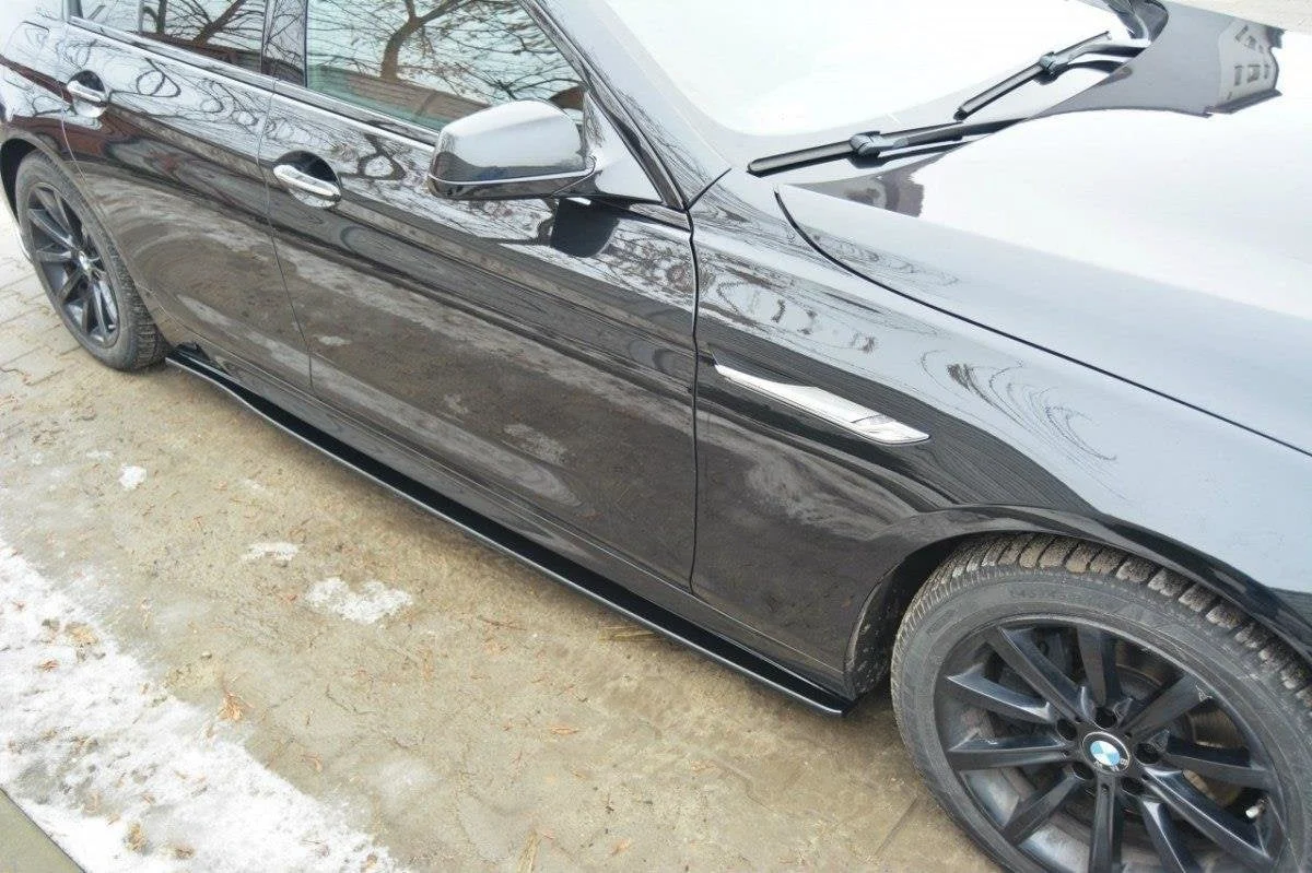 Maxton Seitenschweller-Ansätze für BMW 6er M-Paket F06 – Schwarz glänzend