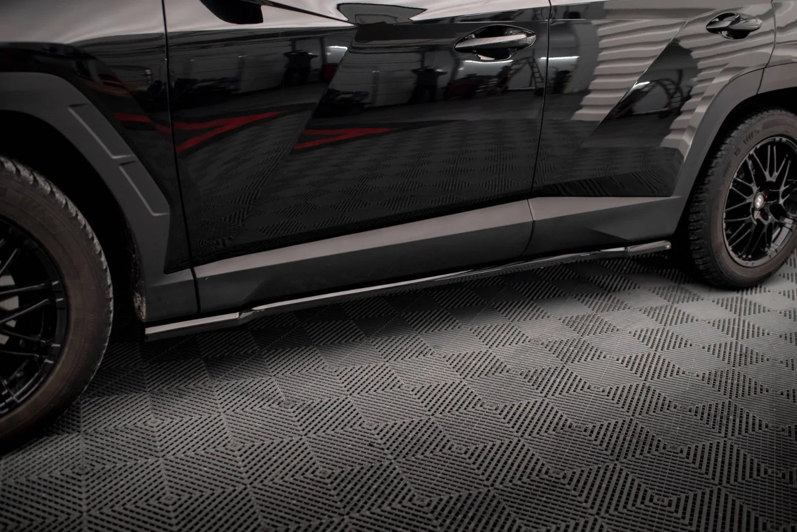Maxton Design Seitenschweller-Ansätze für Hyundai Tucson Mk4 – Schwarz glänzend