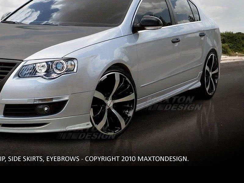 Maxton Design Seitenschweller-Ansätze für VW Passat B6 (3C) – Schwarz glänzend/matt