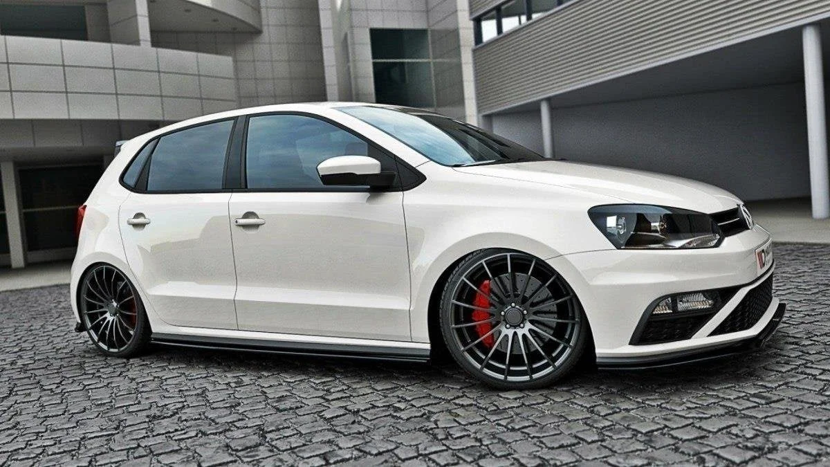 Maxton Design Seitenschweller-Ansätze für VW Polo GTI Mk5 FL – Schwarz glänzend