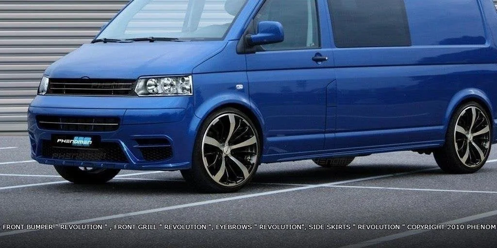 Maxton Design Seitenschweller-Ansätze für VW T5 Revolution – Schwarz glänzend/matt
