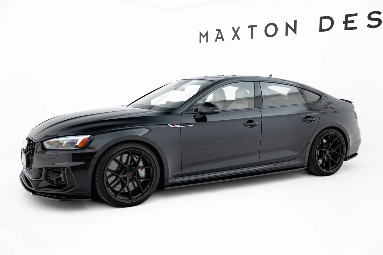 Maxton Design Splitter-Set für Audi RS5 F5 – Schwarz glänzend