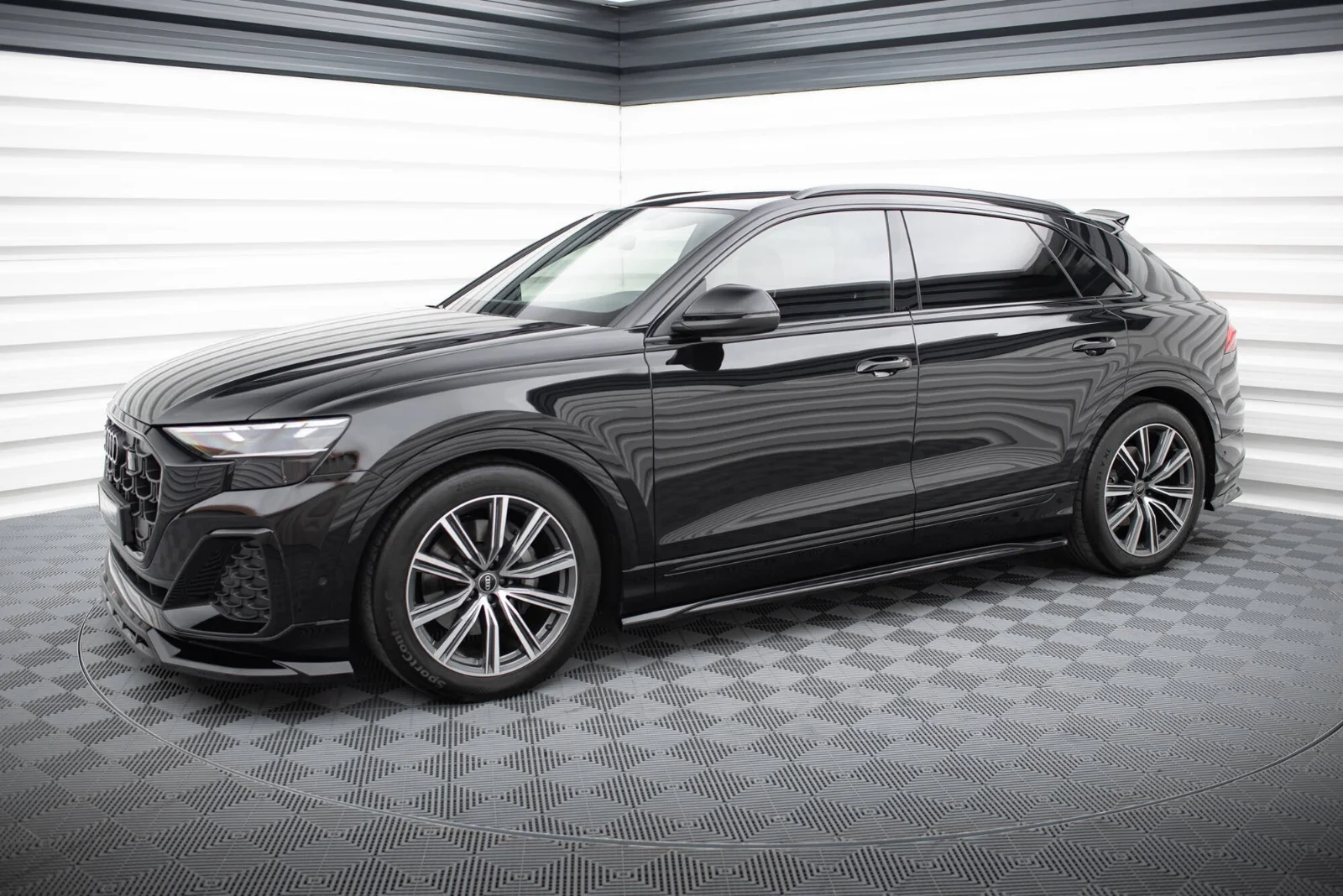 Maxton Design Splitter-Set für Audi SQ8 Q8 S line Mk1 FL – Schwarz glänzend