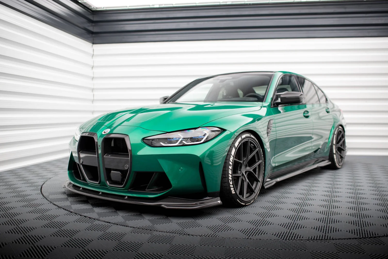 Maxton Design Splitter-Set für BMW M3 G80 – Sichtcarbon (Prepreg)