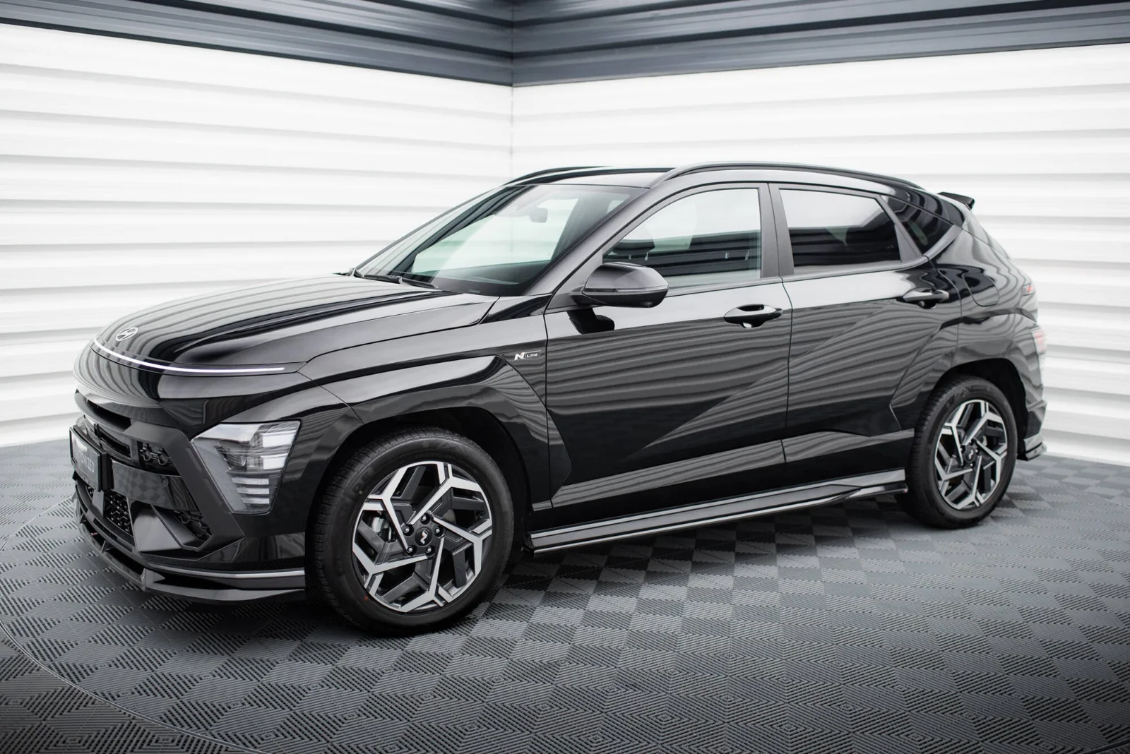 Maxton Design Splitter-Set für Hyundai Kona N-Line Mk2 – Schwarz glänzend