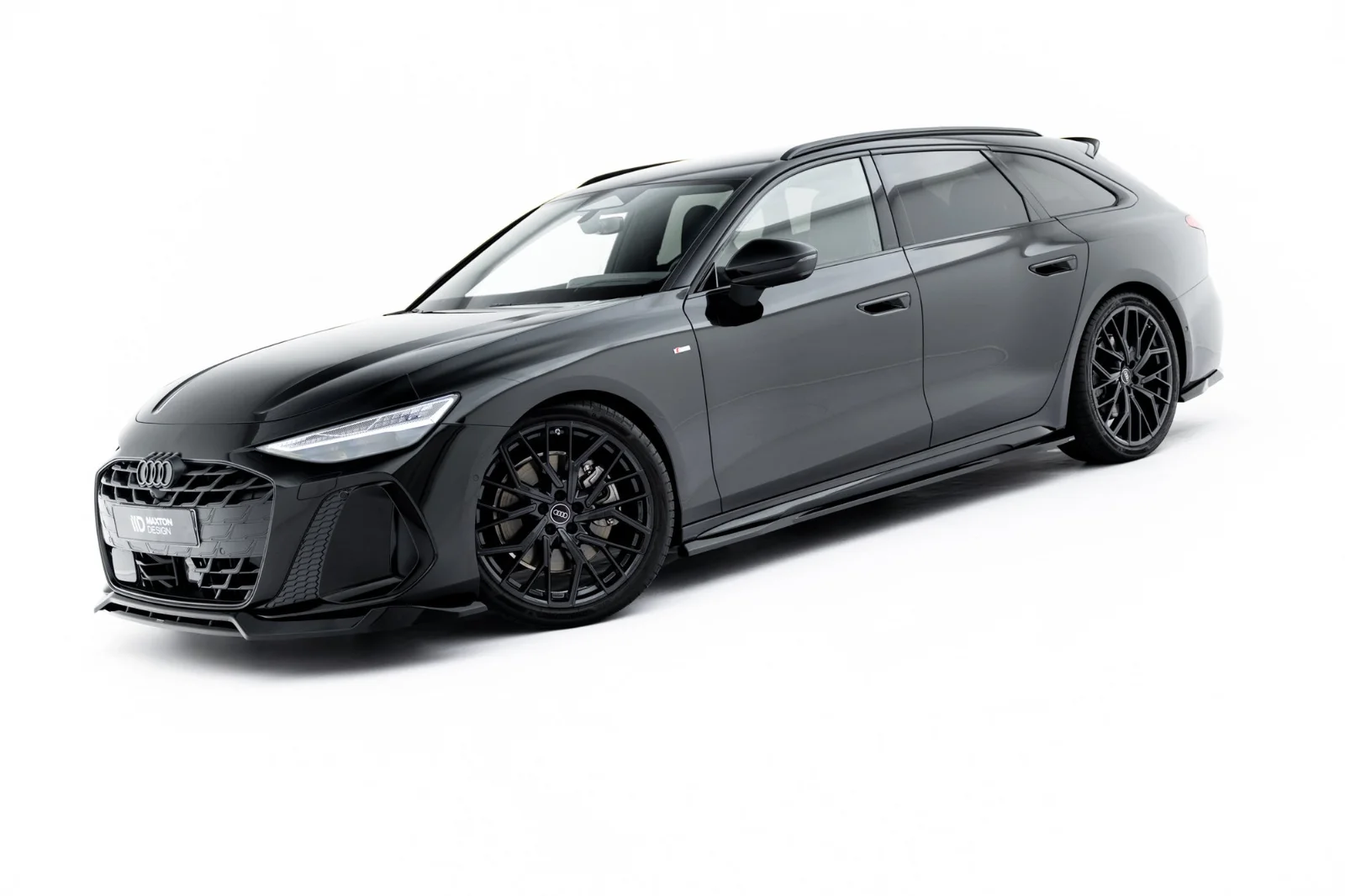 Maxton Design Splitter-Set V.1 für Audi A6 S line C9 – Schwarz glänzend