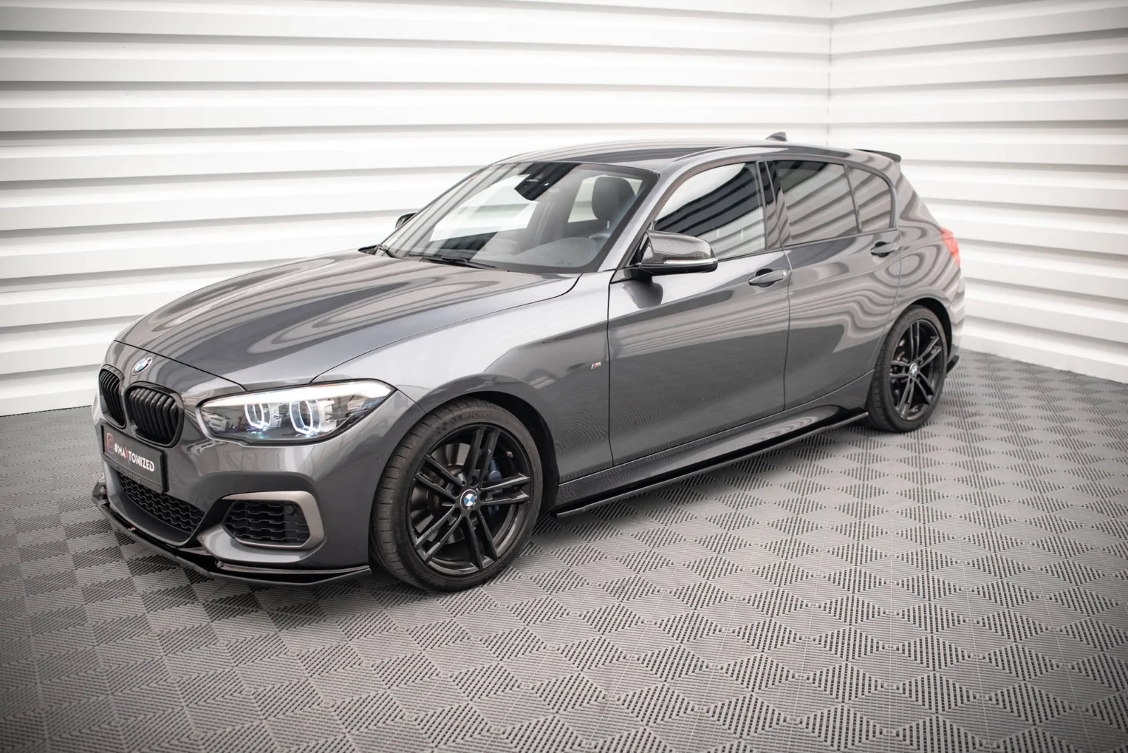 Maxton Design Splitter-Set V.1 für BMW M140i F20 FL – Schwarz glänzend