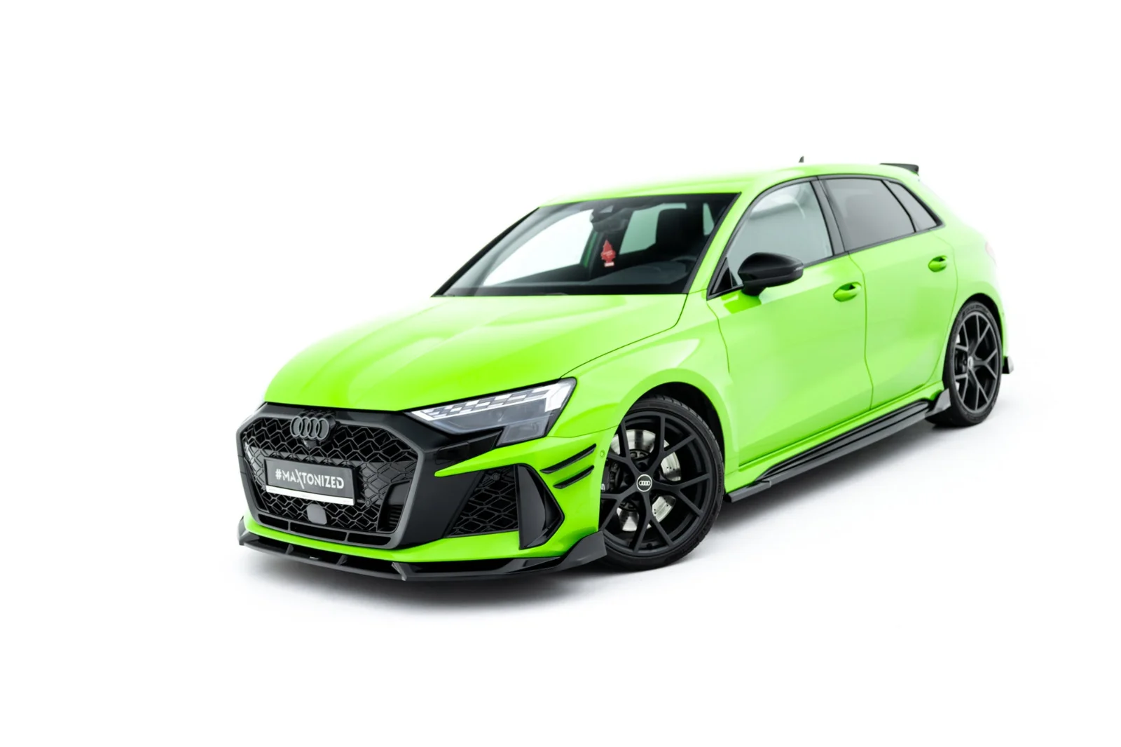 Maxton Design Splitter-Set V.2 für Audi RS3 8Y FL – Schwarz glänzend – AU-RS3-8YF-SB-SET2