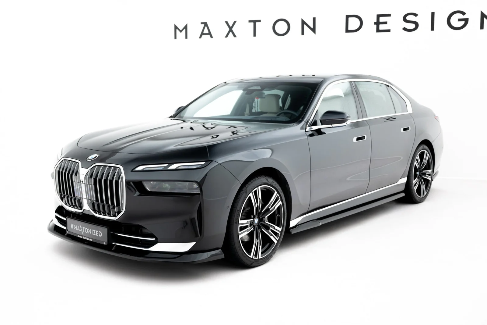Maxton Design Splitter-Set V.2 für BMW 7er G70 – Schwarz glänzend