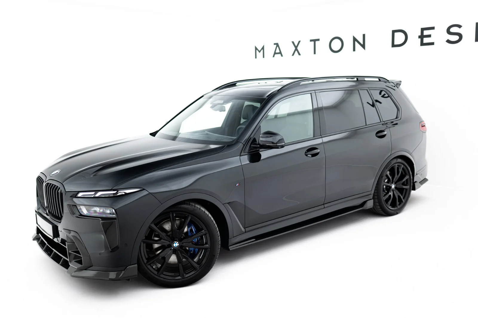 Maxton Design Splitter-Set V.2 für BMW X7 M-Paket G07 FL – Sichtcarbon (Prepreg)