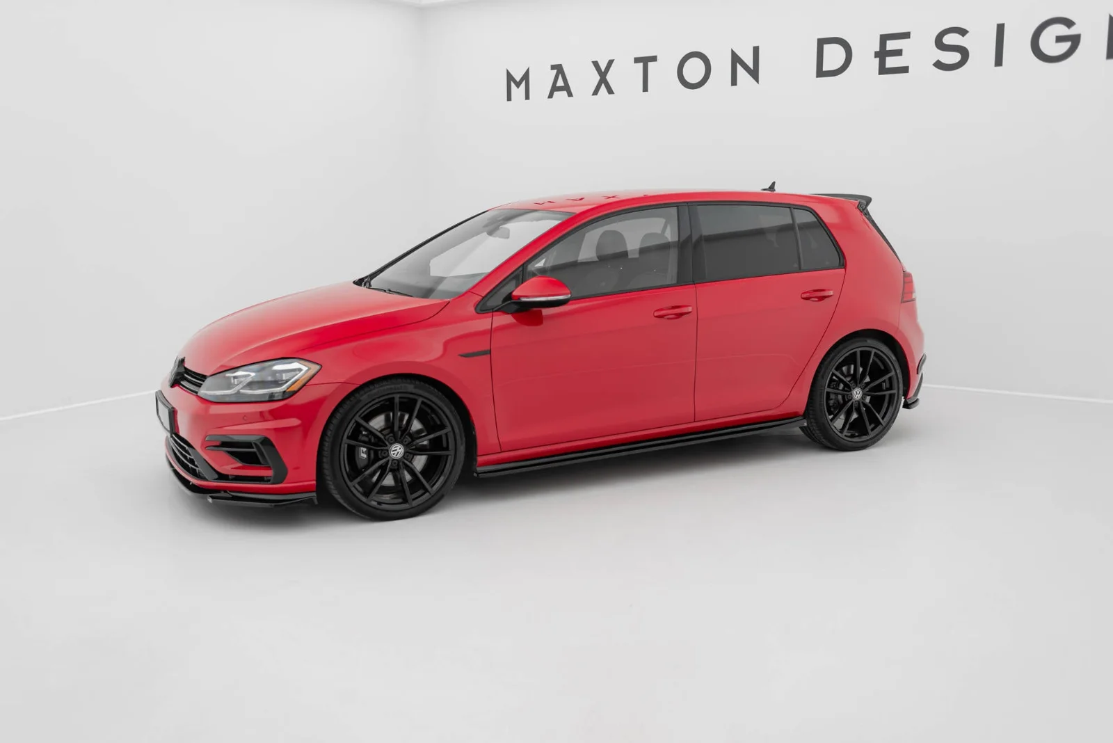 Maxton Design Splitter-Set V.2 für VW Golf 7 R FL – Schwarz glänzend