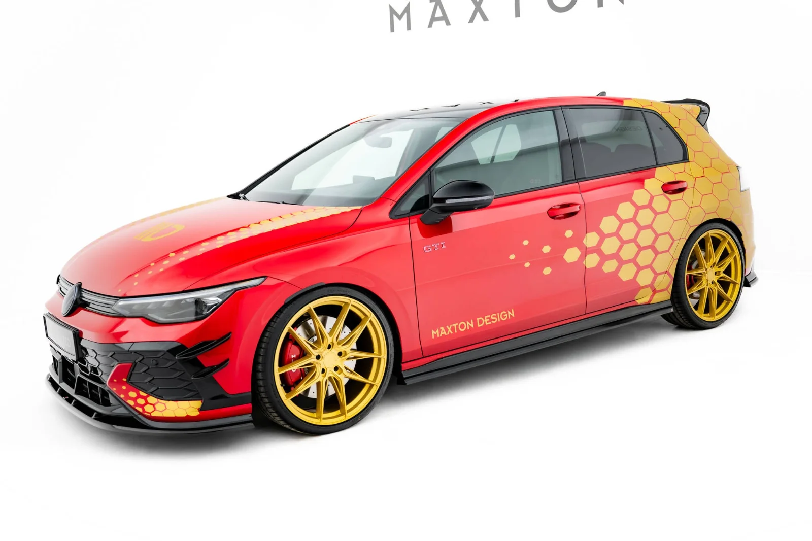 Maxton Splitter-Set V.2 für VW Golf 8 GTI Clubsport FL – Schwarz glänzend