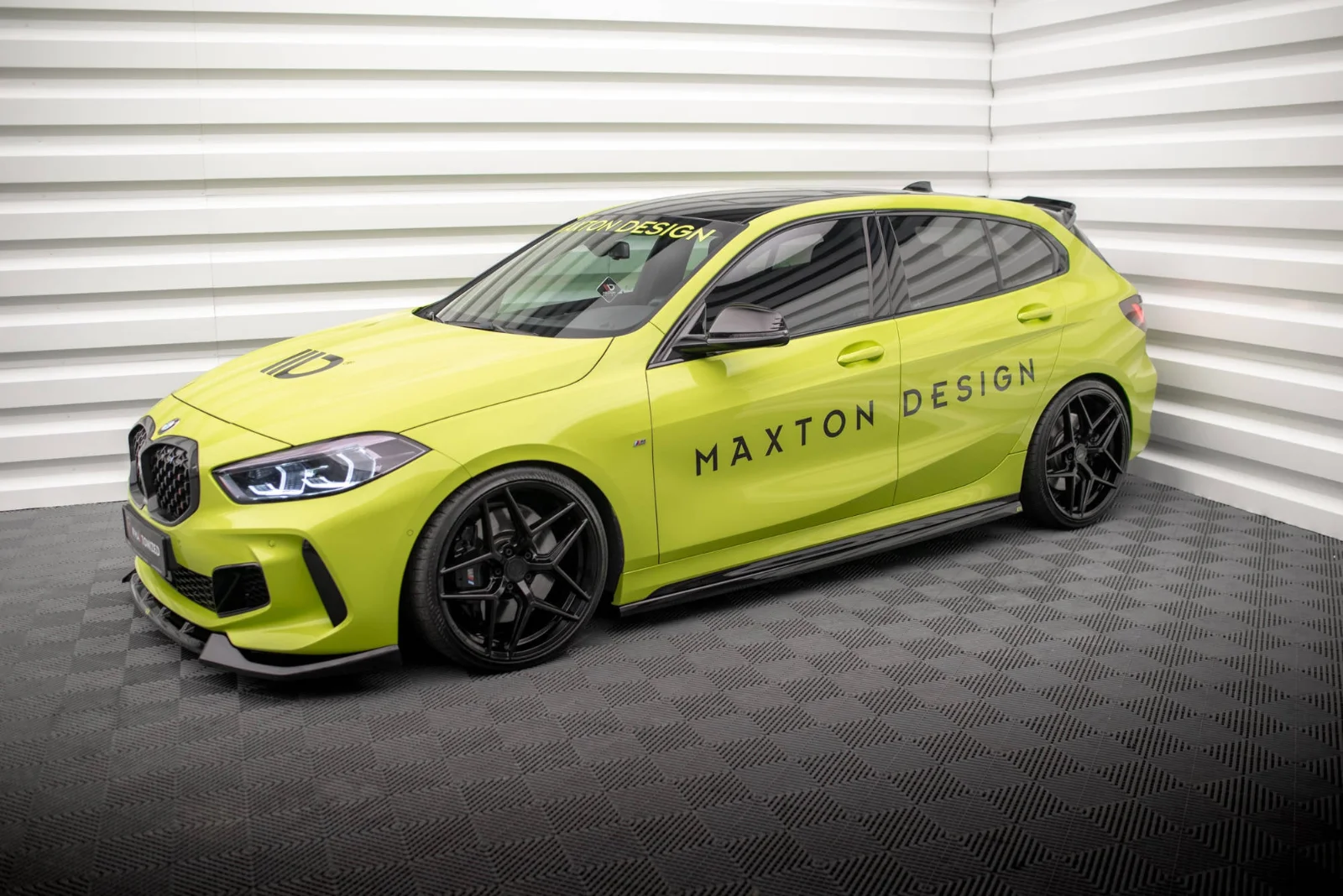 Maxton Design Splitter-Set V.3 für BMW M135i F40 – Schwarz glänzend