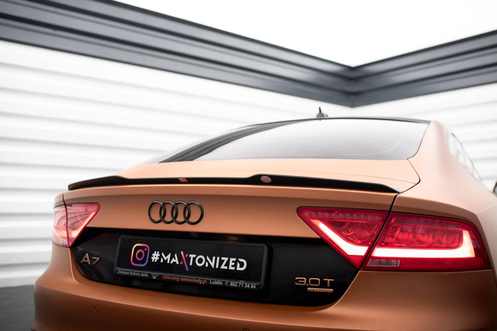 Maxton Design Spoilerlippe für Audi A7 C7 – Schwarz glänzend
