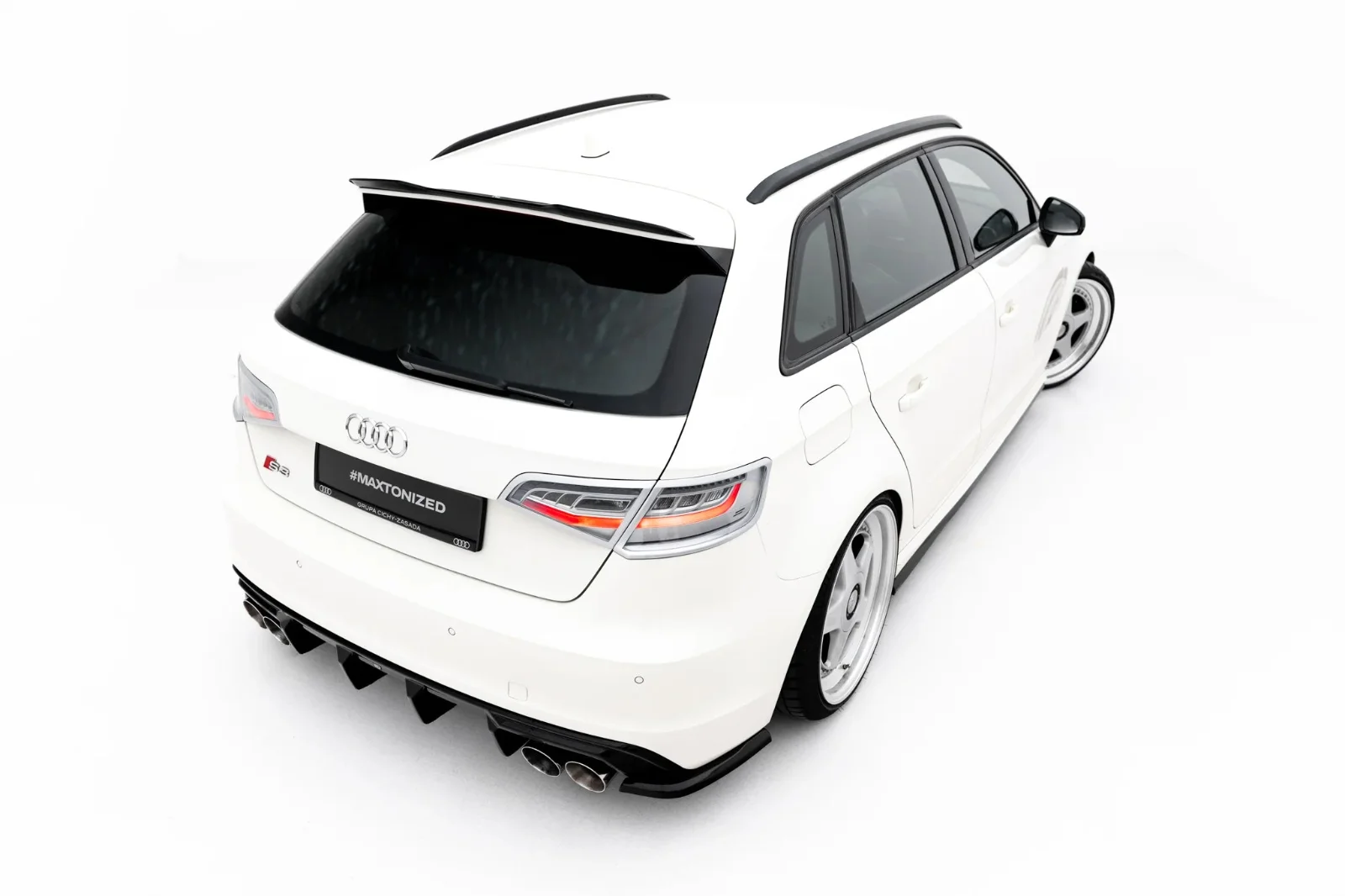 Maxton Design Spoilerlippe für Audi S3 A3 S line 8V – Schwarz glänzend