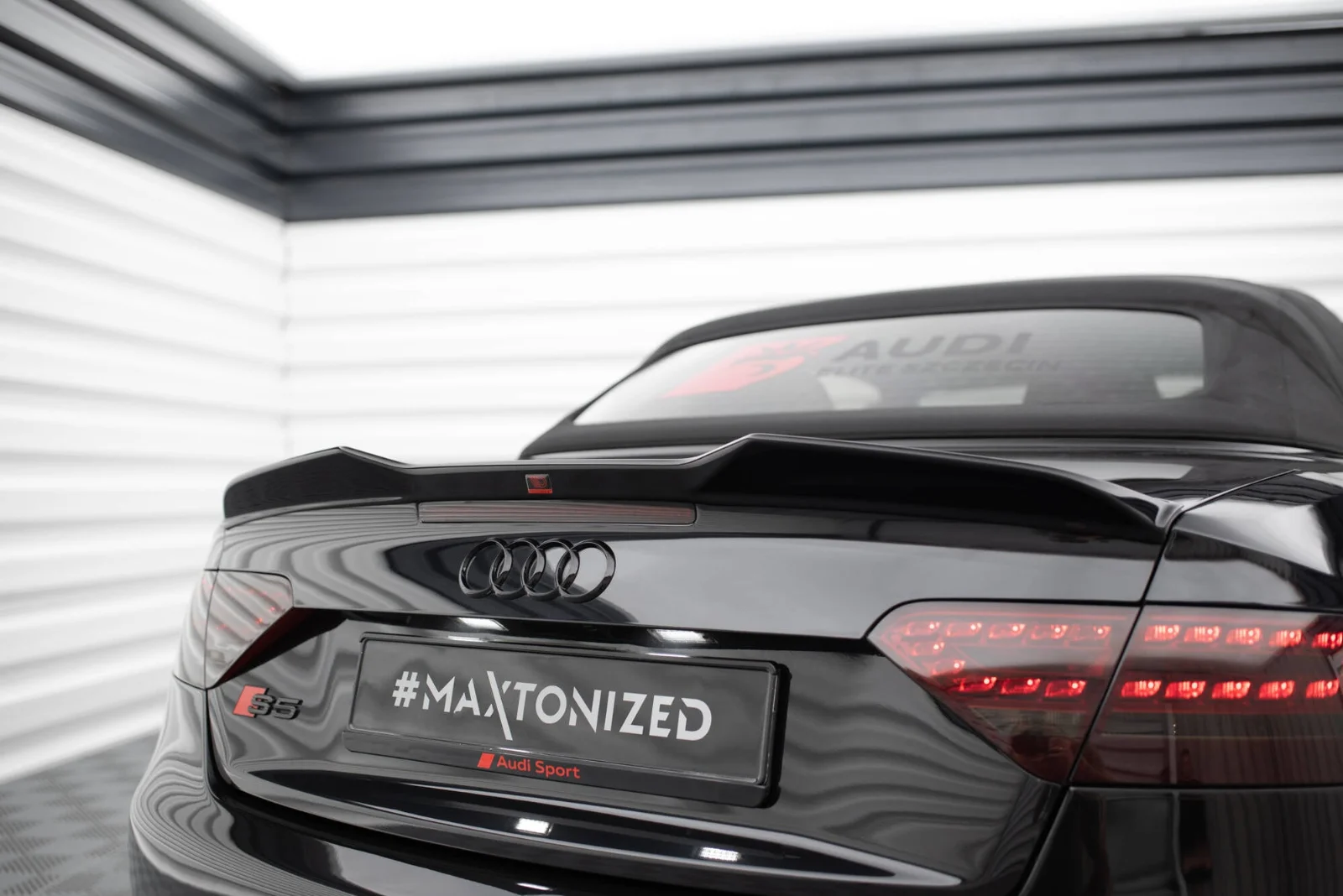 Maxton Design Spoilerlippe für Audi S5 A5 S line 8T – Schwarz glänzend