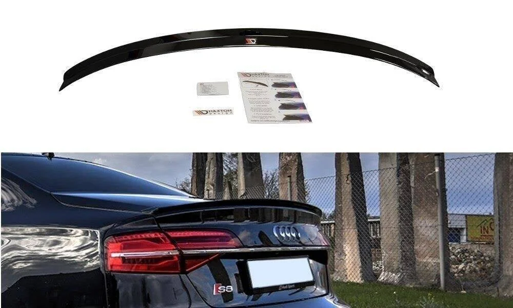 Maxton Design Spoilerlippe für Audi S8 D4 FL – Schwarz glänzend