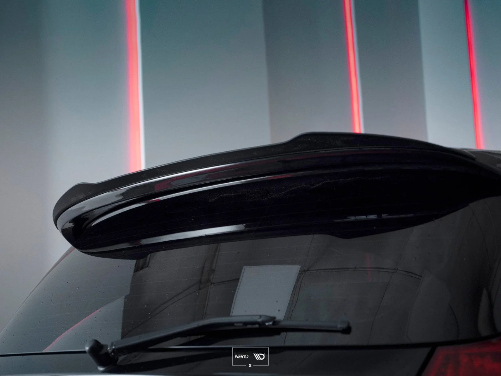 Maxton Spoilerlippe für BMW 1er E81 E87 FACELIFT (AERO – Schwarz glänzend