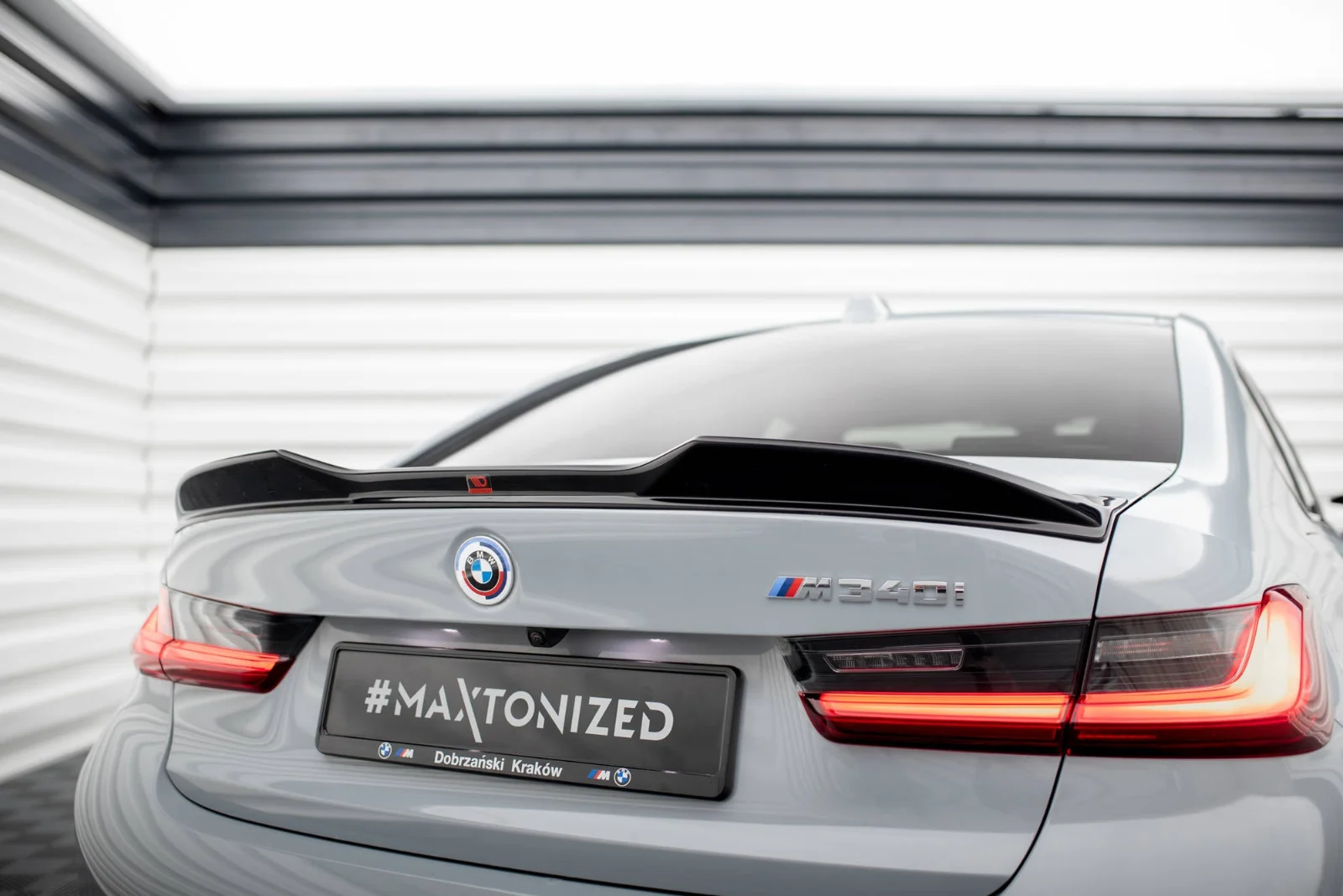 Maxton Design Spoilerlippe für BMW M340i 3 M-Paket M3 G20 – Schwarz glänzend – BM-3-G20F-MPACK-CAP1G