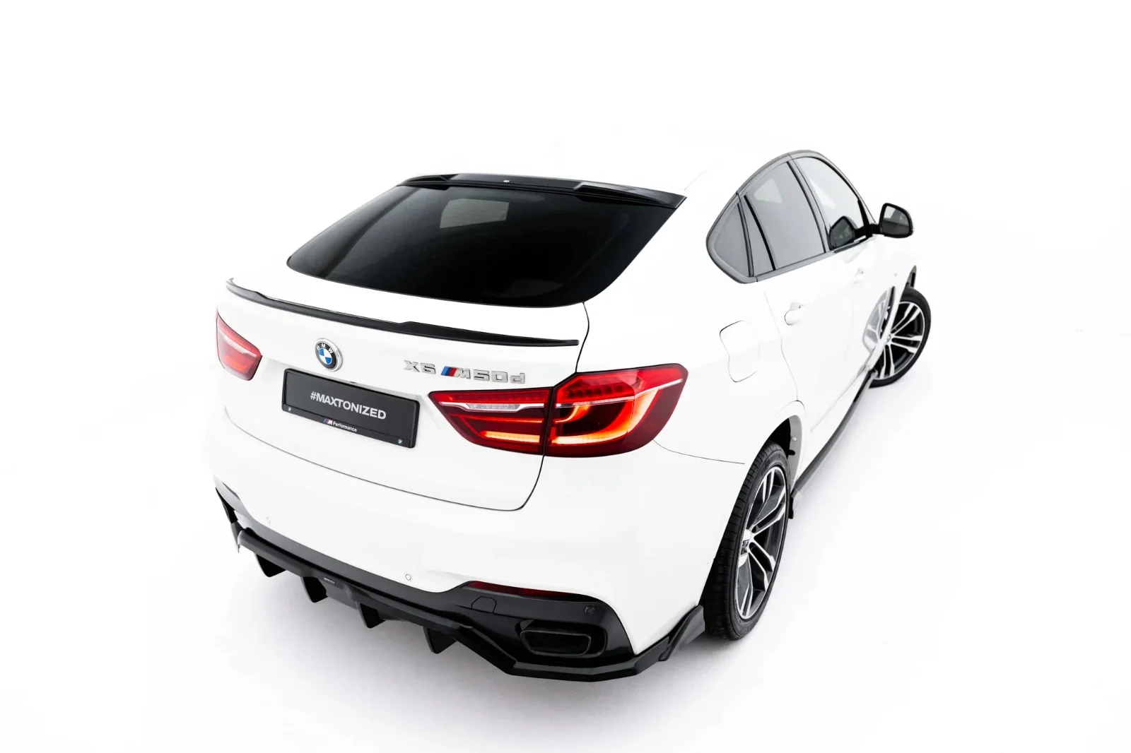 Maxton Design Spoilerlippe V.1 für BMW X6 F16 M-Paket M F86 – Schwarz glänzend