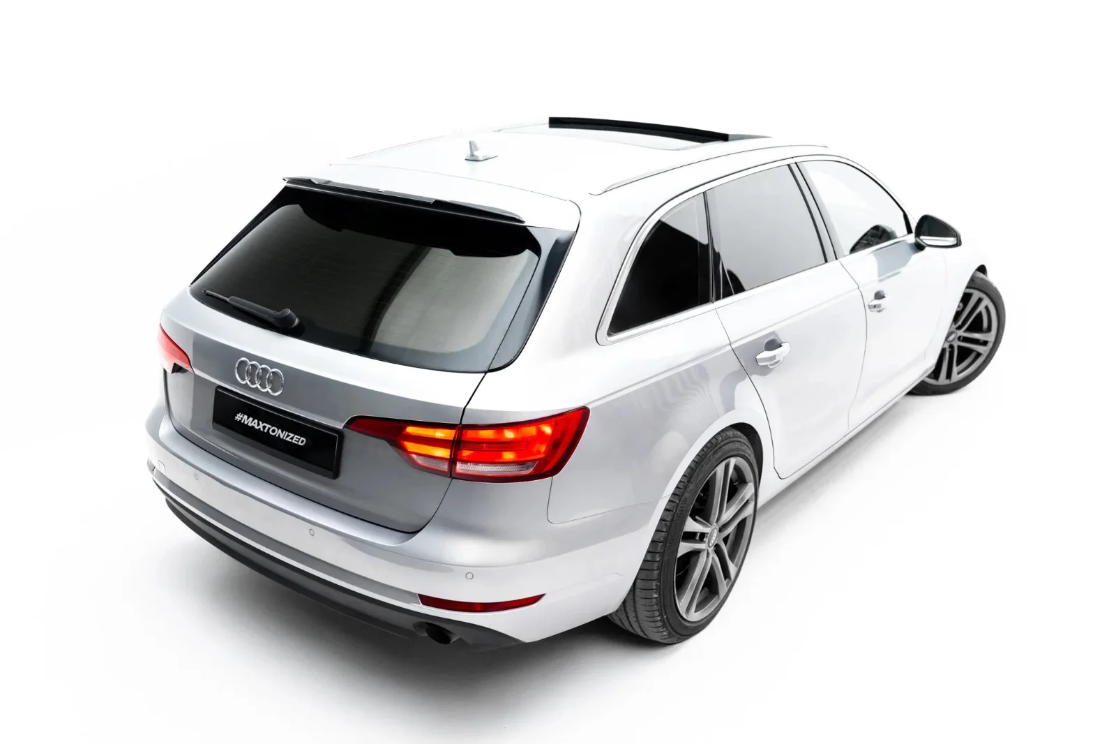 Maxton Design Spoilerlippe V.2 für Audi S4 A4 S line B9 FL – Schwarz glänzend