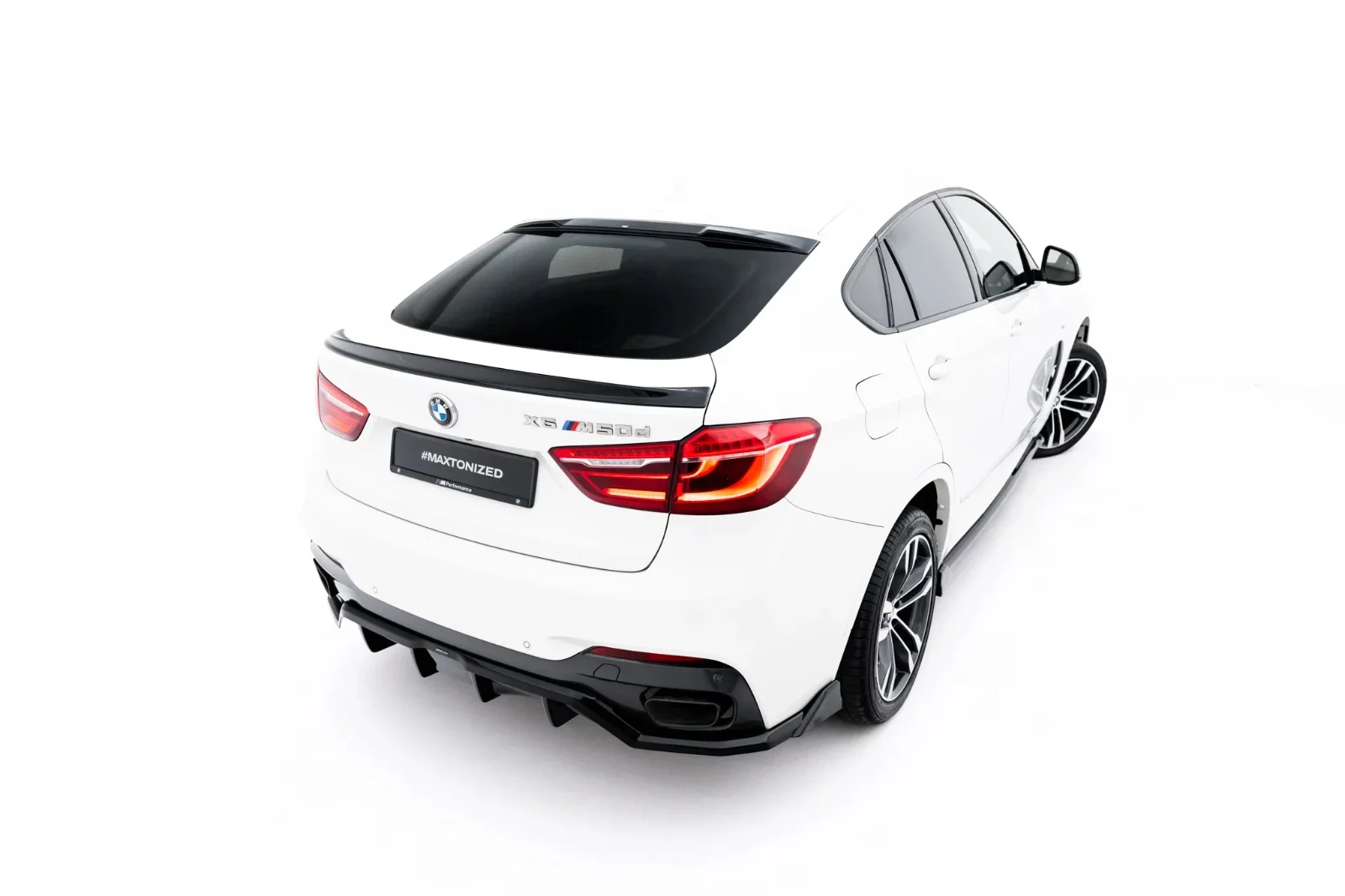 Maxton Design Spoilerlippe V.2 für BMW X6 F16 M-Paket M F86 – Schwarz glänzend