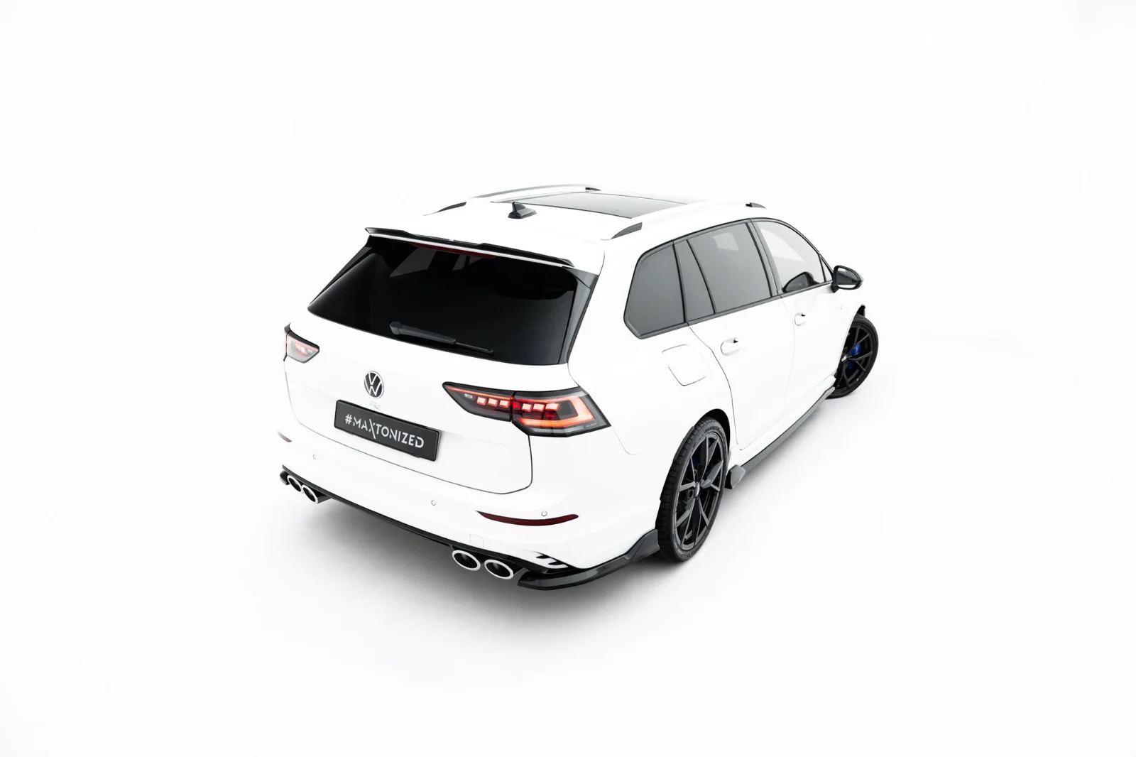 Maxton Design Spoilerlippe für VW Golf 8 R Mk8 FL – Schwarz glänzend