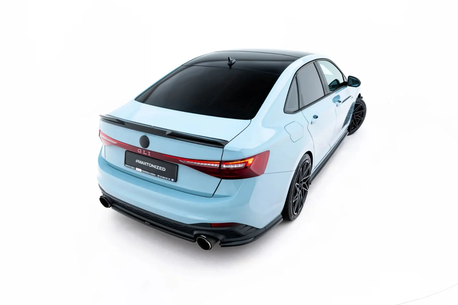 Maxton Design Spoilerlippe für VW Jetta GLI Mk7 FL 2 – Schwarz glänzend