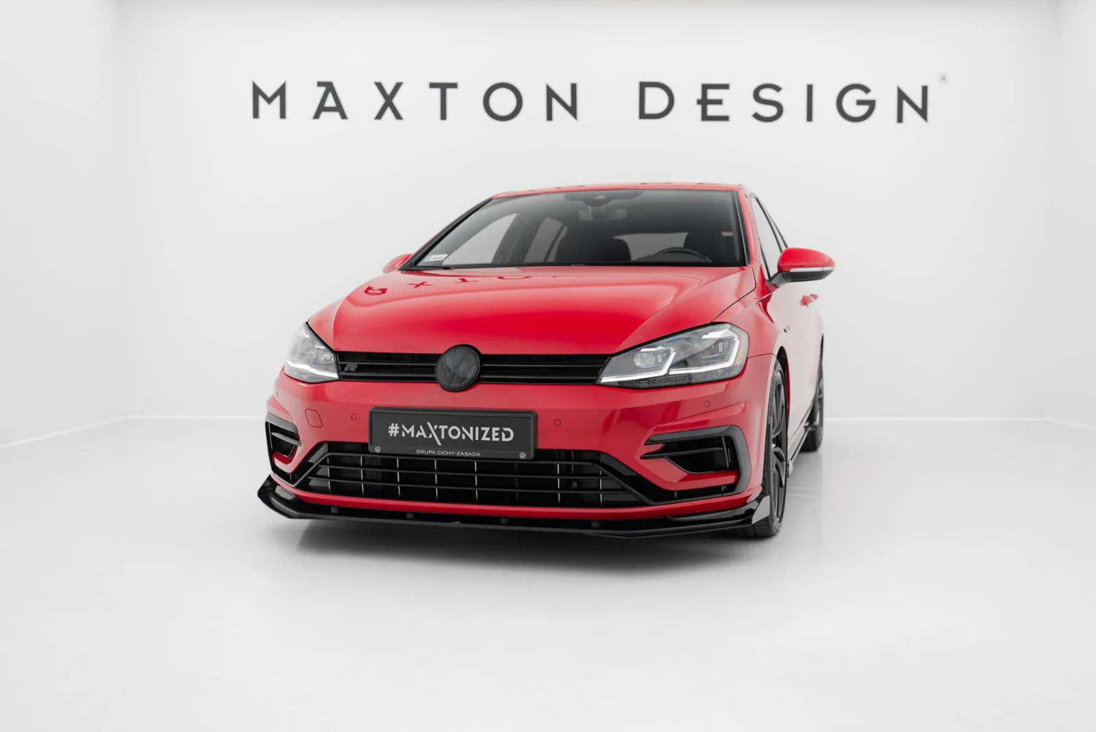 Maxton Design Frontsplitter V.1 für VW Golf 7 R R-Line FL – Schwarz matt – VWGO7FRCNC-FD2B+FSF1G