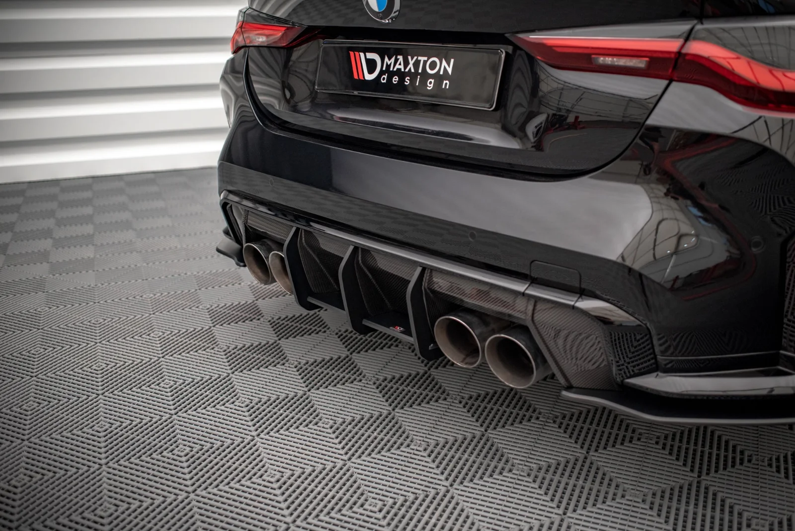 Maxton Design Street Pro Heckdiffusor für BMW M4 G82 M3 G80 – Schwarz matt
