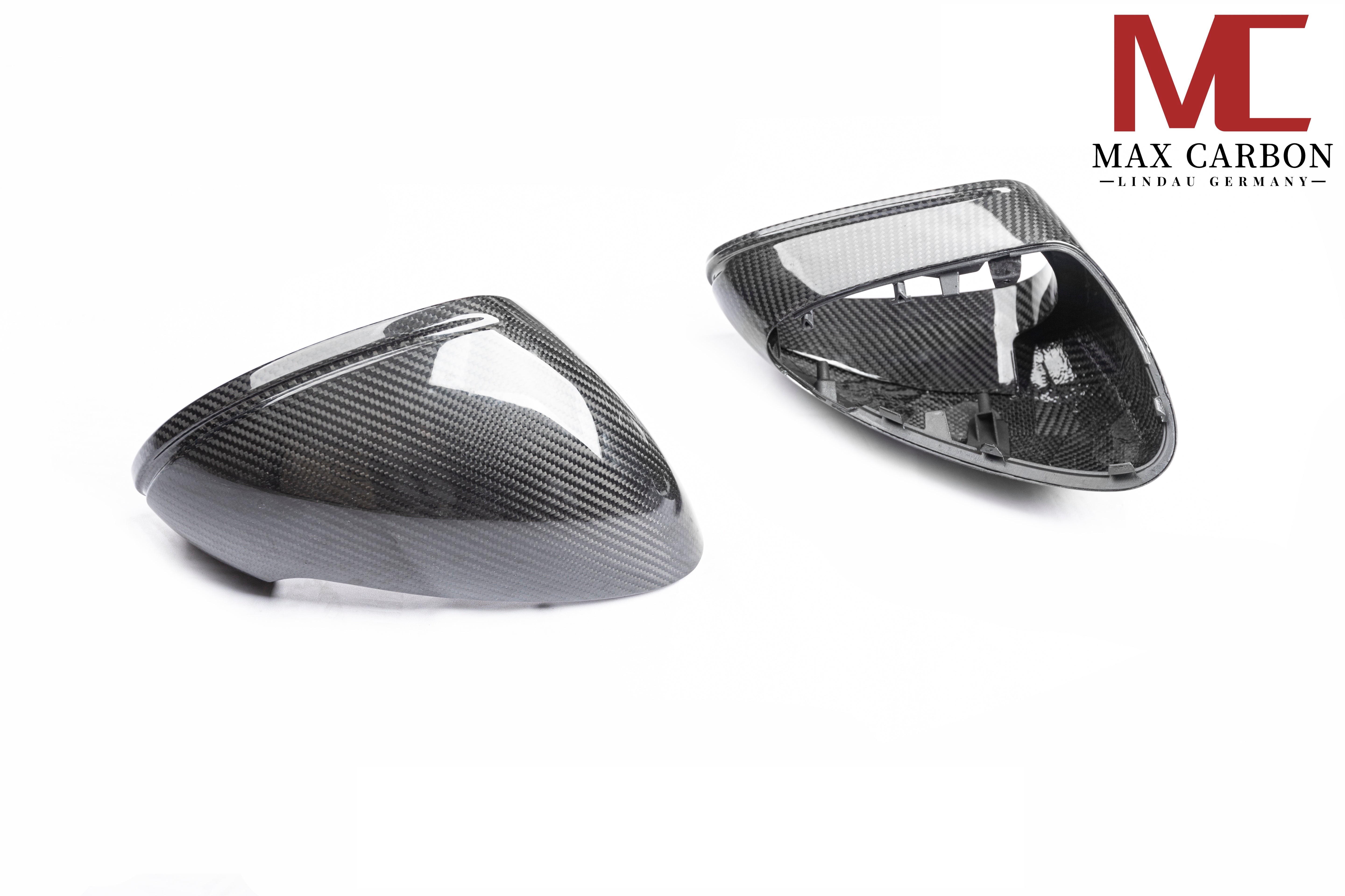 Max Carbon Dry Carbon Spiegelkappen für Porsche 911 – 991.1 / 991.2 / Boxster & Cayman 981