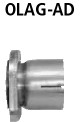 BASTUCK Adapter mit 2-Loch Flansch für Fahrzeuge mit Flanschanschluß zum Kat für Opel Astra G / Astra H
