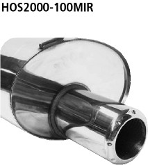 BASTUCK Endschalldämpfer mit Einfach-Endrohr 1 x Ø 100 mm Endschalldämpfer RH für Honda S2000