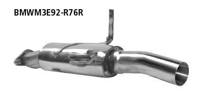 BASTUCK Motorsport Endschalldämpfer mit Einfach-Endrohr 1 x Ø 76 mm RH für BMW 3er M3 (BMWM3E92-R76R)