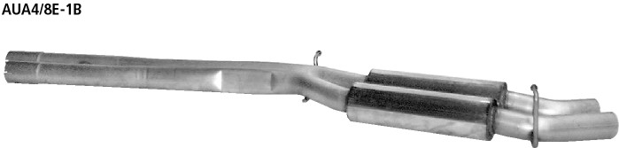 BASTUCK Vorschalldämpfer 6-Zylinder für Audi A4/S4 B6/B7 (AUA4/8E-1B)