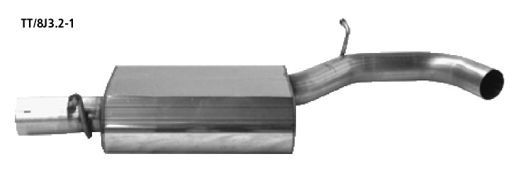 BASTUCK Vorschalldämpfer für Audi A3 8P/S3 8P u. a. (TT/8J3.2-1)