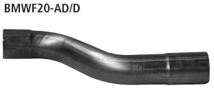 BASTUCK Verbindungsrohr zur Montage der Endschalldämpfer alleine außer Facelift ab für BMW 1er F20/F21