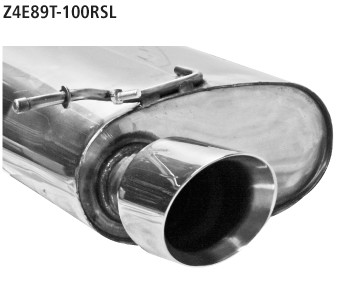 BASTUCK Endschalldämpfer mit Einfach-Endrohr 1 x Ø 100 mm 30° schräg geschnitten LH links für BMW Z4 E89