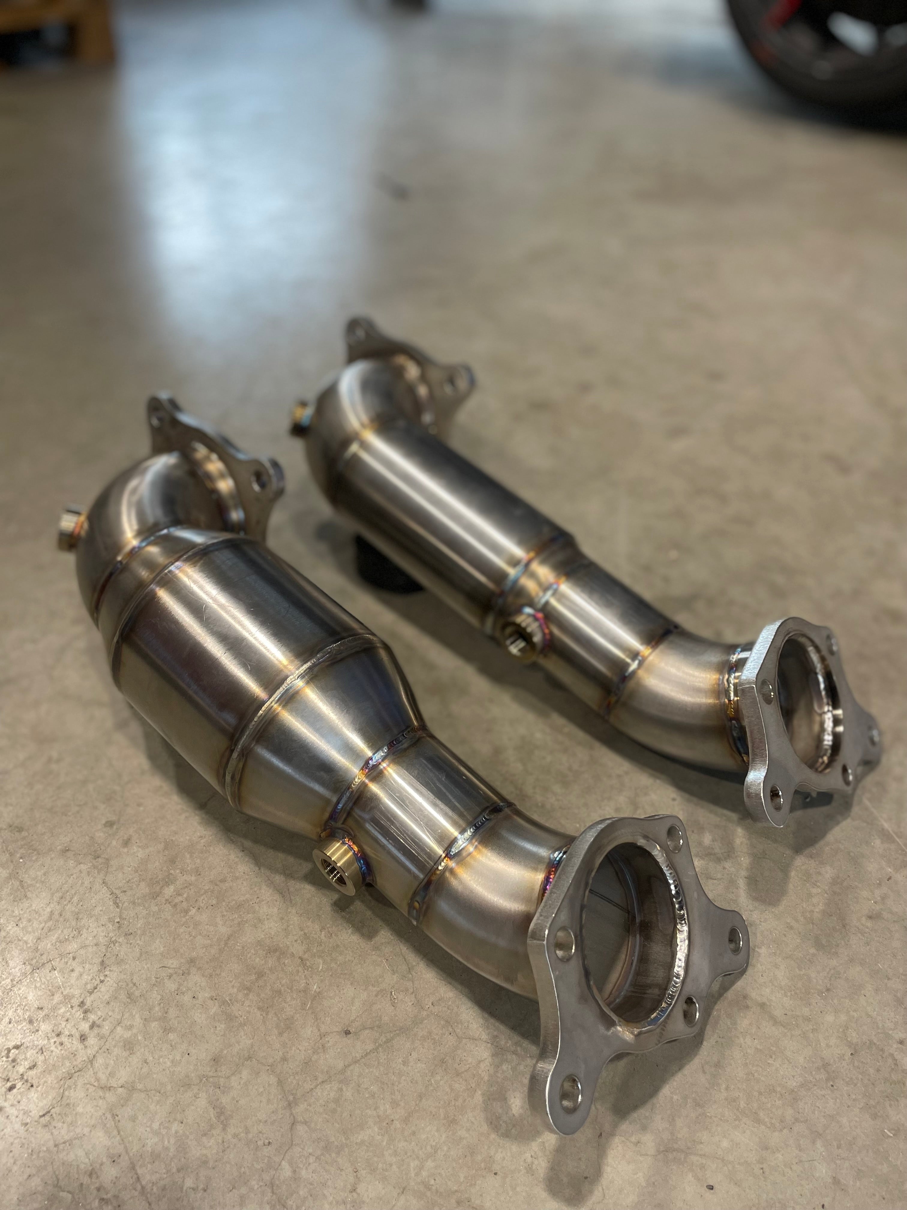E-EXHAUST 3,5"-3" Downpipe - Honda Civic Typ R FK8
