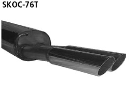 BASTUCK Endschalldämpfer mit Doppel-Endrohr 2 x Ø 76 mm für Skoda Octavia I inkl. RS (SKOC-76T)