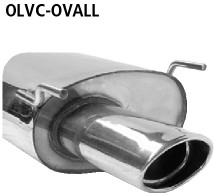 BASTUCK Endschalldämpfer mit Einfach-Endrohr Oval LH 120 x 80 mm für Opel Vectra C (OLVC-OVALL)