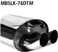 BASTUCK Endschalldämpfer DTM mit Doppel-Endrohr 2 x Ø 76 mm für Mercedes SLK R170 Bj. 1996-2004 (MBSLK-76DTM)