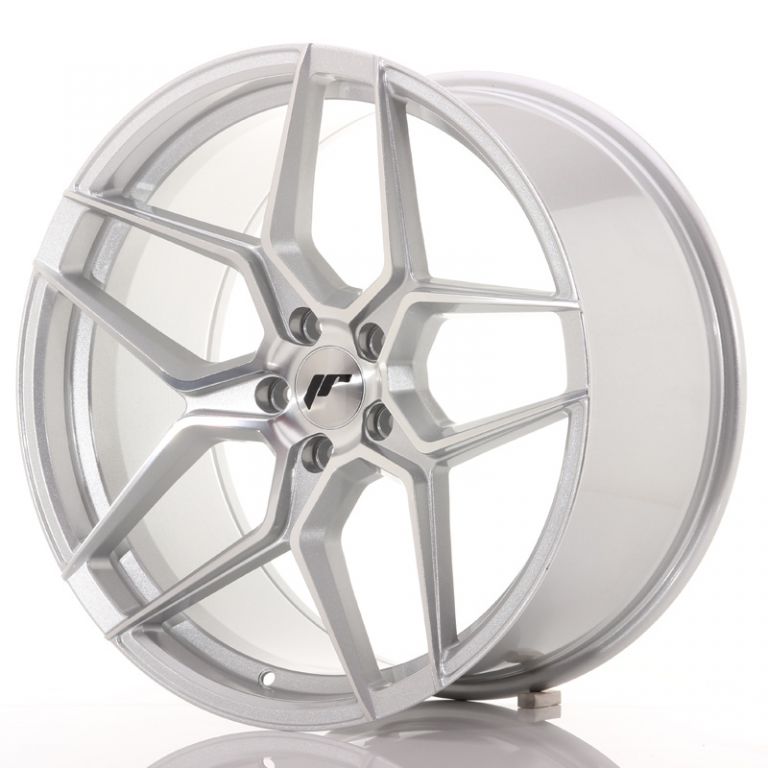 Japan Racing JR-34 Felge 9,5x19 Zoll Silver Machined für BMW 3er, Audi A4 & BMW 1er – 5x120 / 5x112