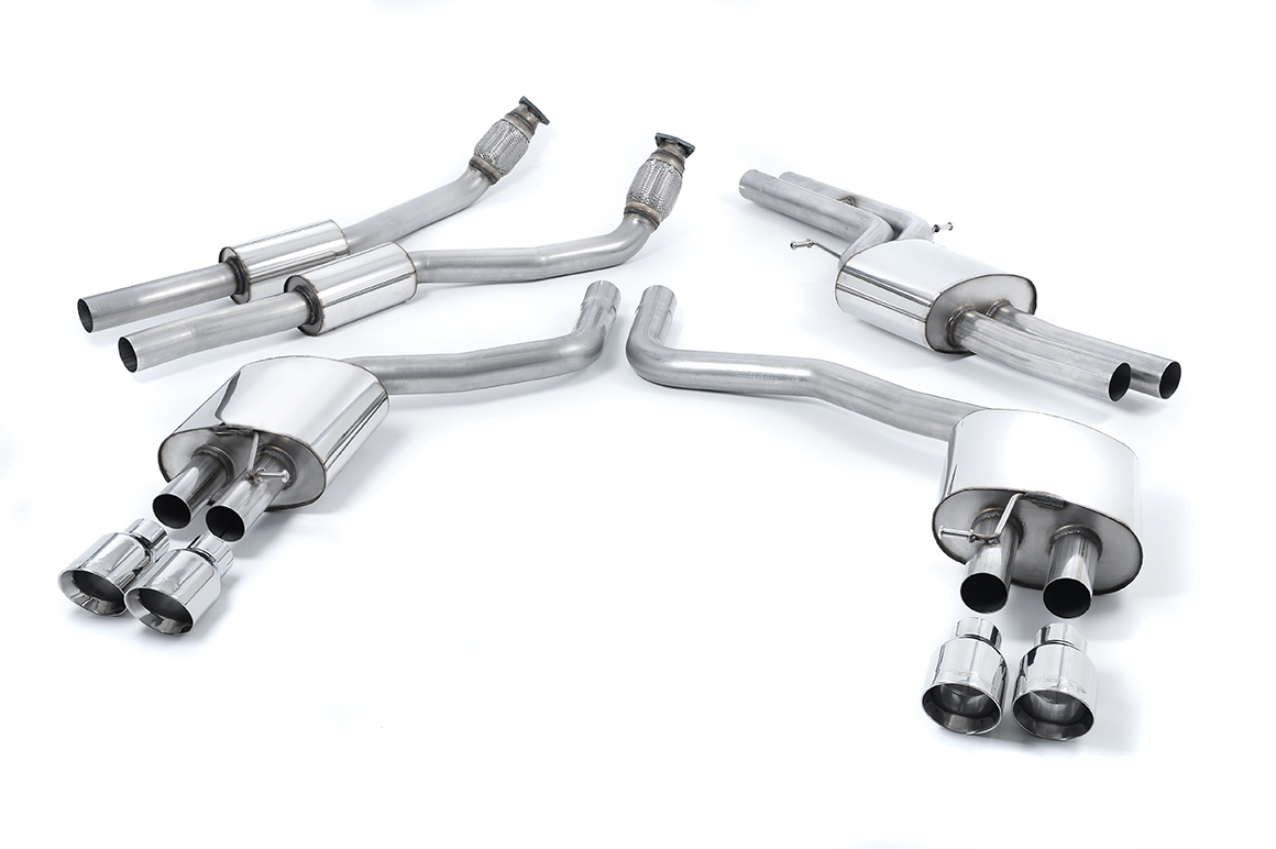 Milltek Abgasanlage für Audi S7 Sportback 4.0 TFSI quattro S TRONIC ab 2012–2018 – Resonated, EG-Genehmigung