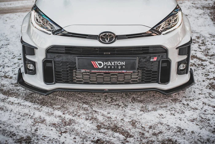 Maxton Design Cup Spoilerlippe Front Ansatz V.3 + Flaps für Toyota GR Yaris Mk4