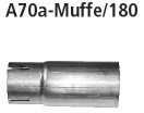 BASTUCK Motorsport Verbindungsadapter Ø 70 mm für Opel Astra G u. a. (A70A-MUFFE180)